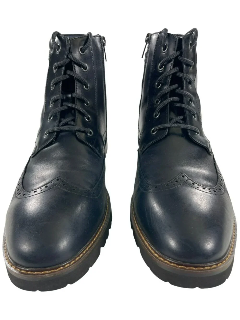 Florsheim Renegade Boots 15202-001 Wingtip Black Leather Casual Men's Sz 11.5